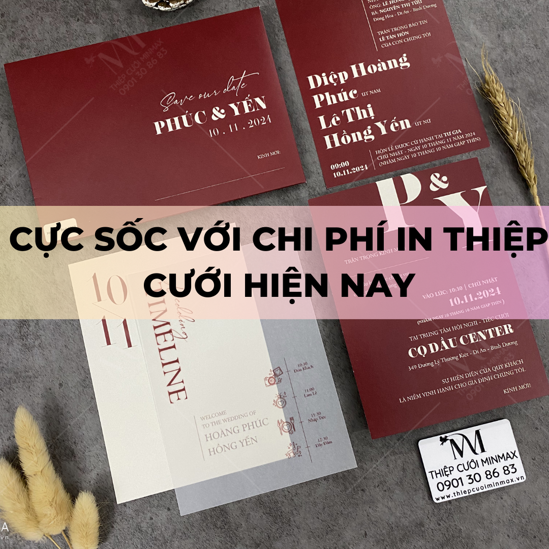 Cực Sốc Với Chi Phí In Thiệp Cưới Hiện Nay