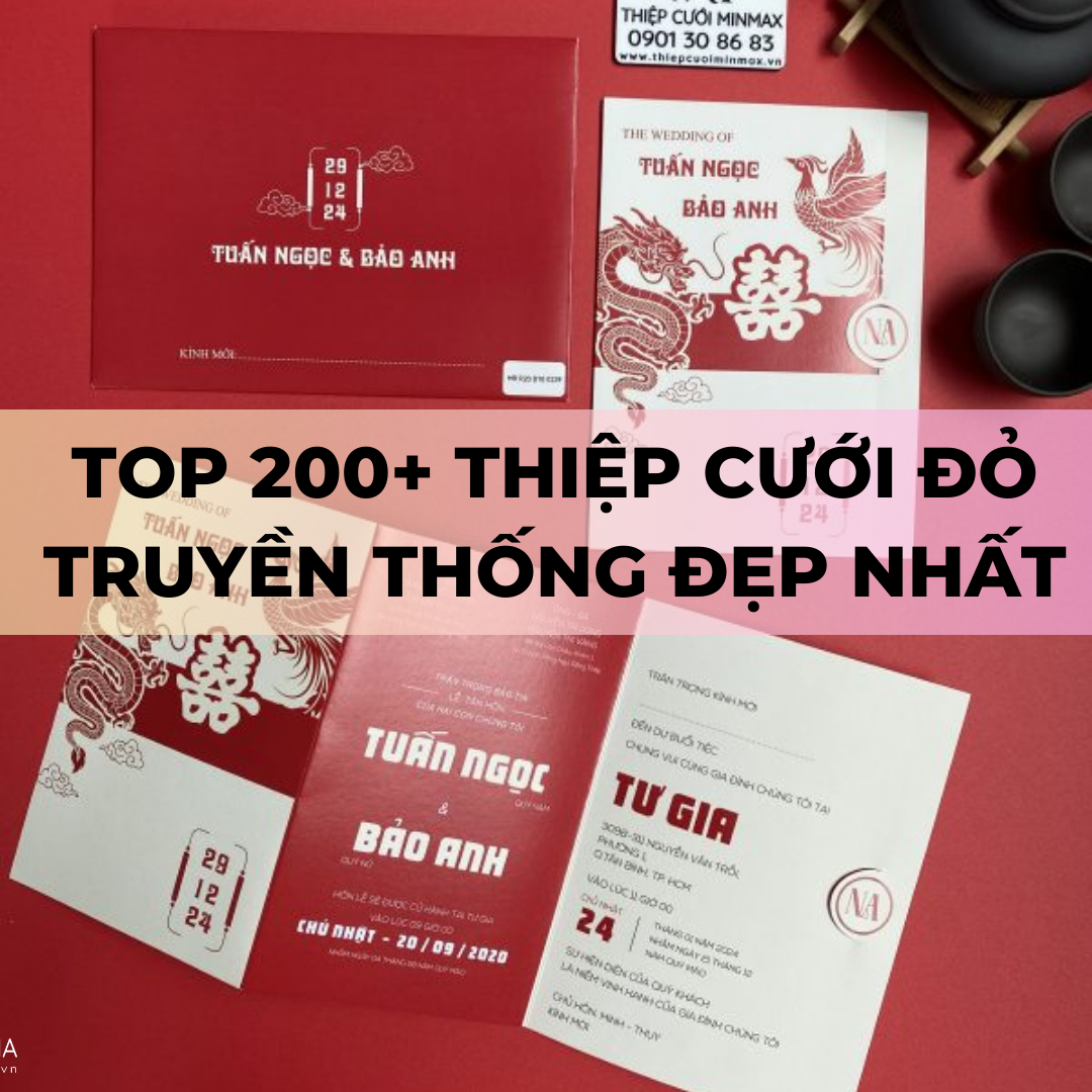 TOP 200+ Thiệp Cưới Đỏ Truyền Thống Đẹp nhất