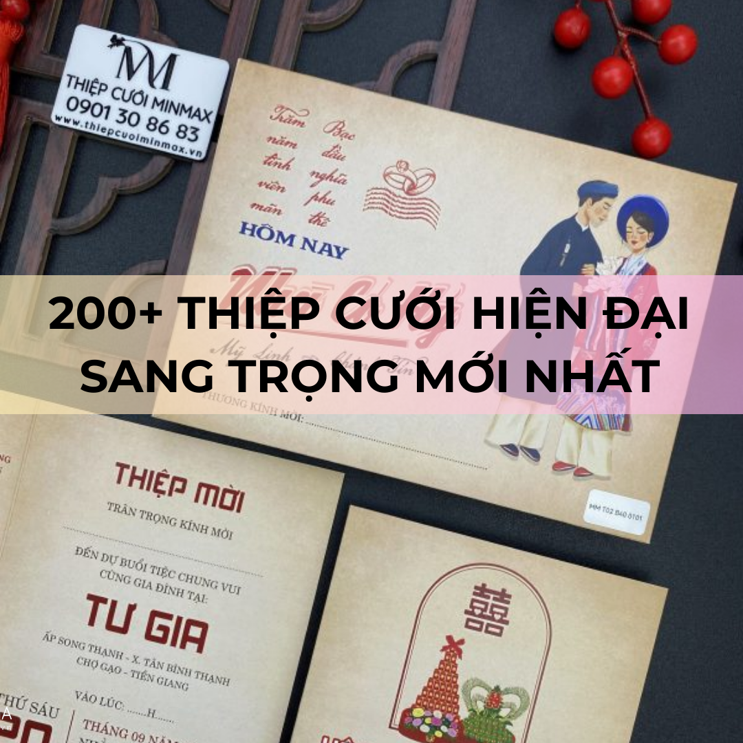 200+ Thiệp cưới hiện đại sang trọng mới nhất