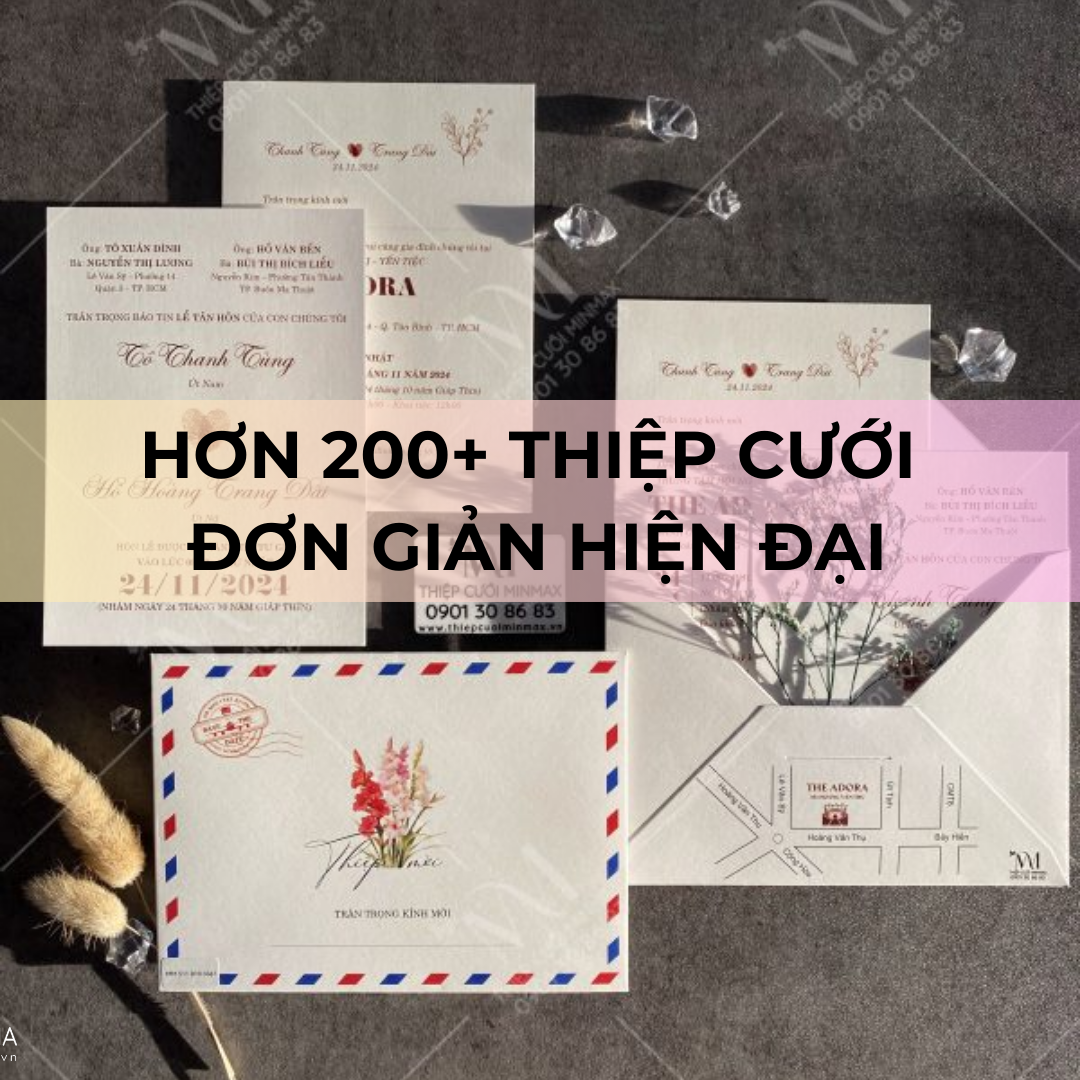 Hơn 200+ Thiệp Cưới Đơn Giản Hiện Đại