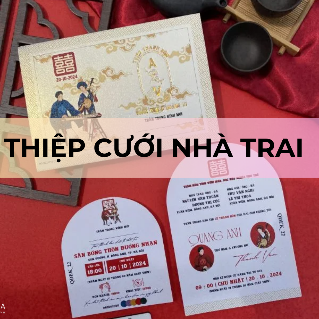 Thiệp cưới nhà trai