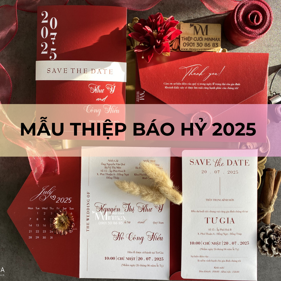 Mẫu thiệp báo hỷ 2025
