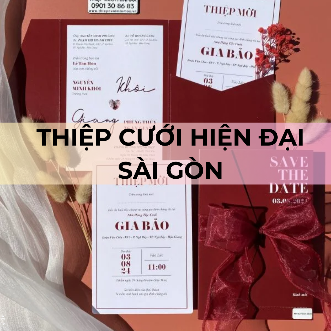 Thiệp cưới Hiện đại Sài Gòn