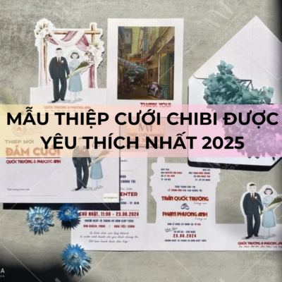 Mẫu thiệp cưới chibi được yêu thích nhất 2025