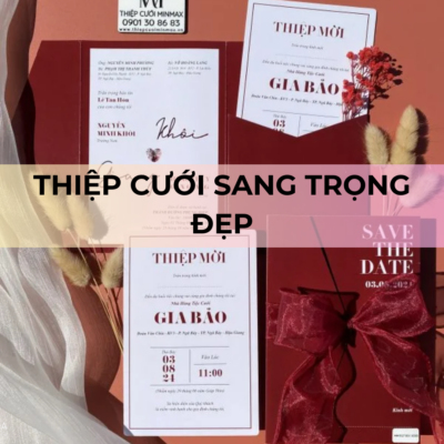 Thiệp cưới sang trọng đẹp