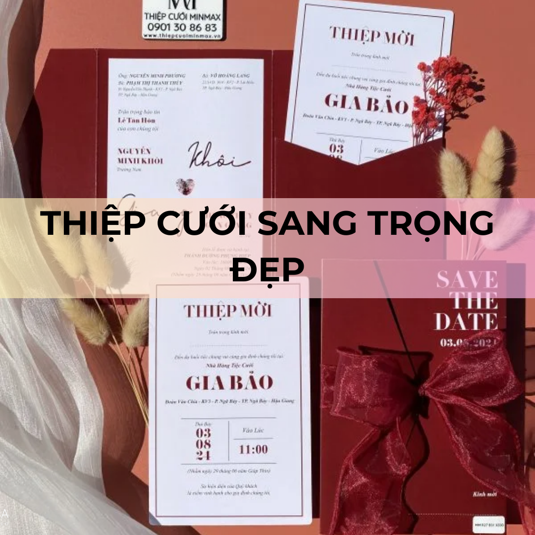 Thiệp cưới sang trọng đẹp