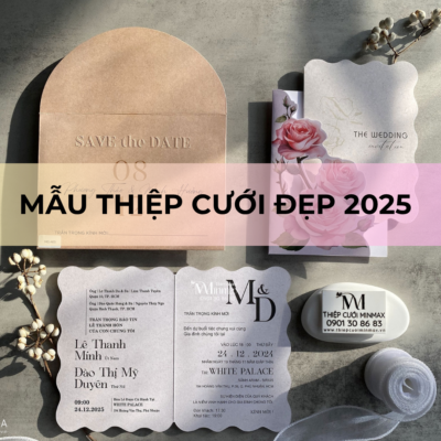 Mẫu thiệp cưới đẹp 2025 