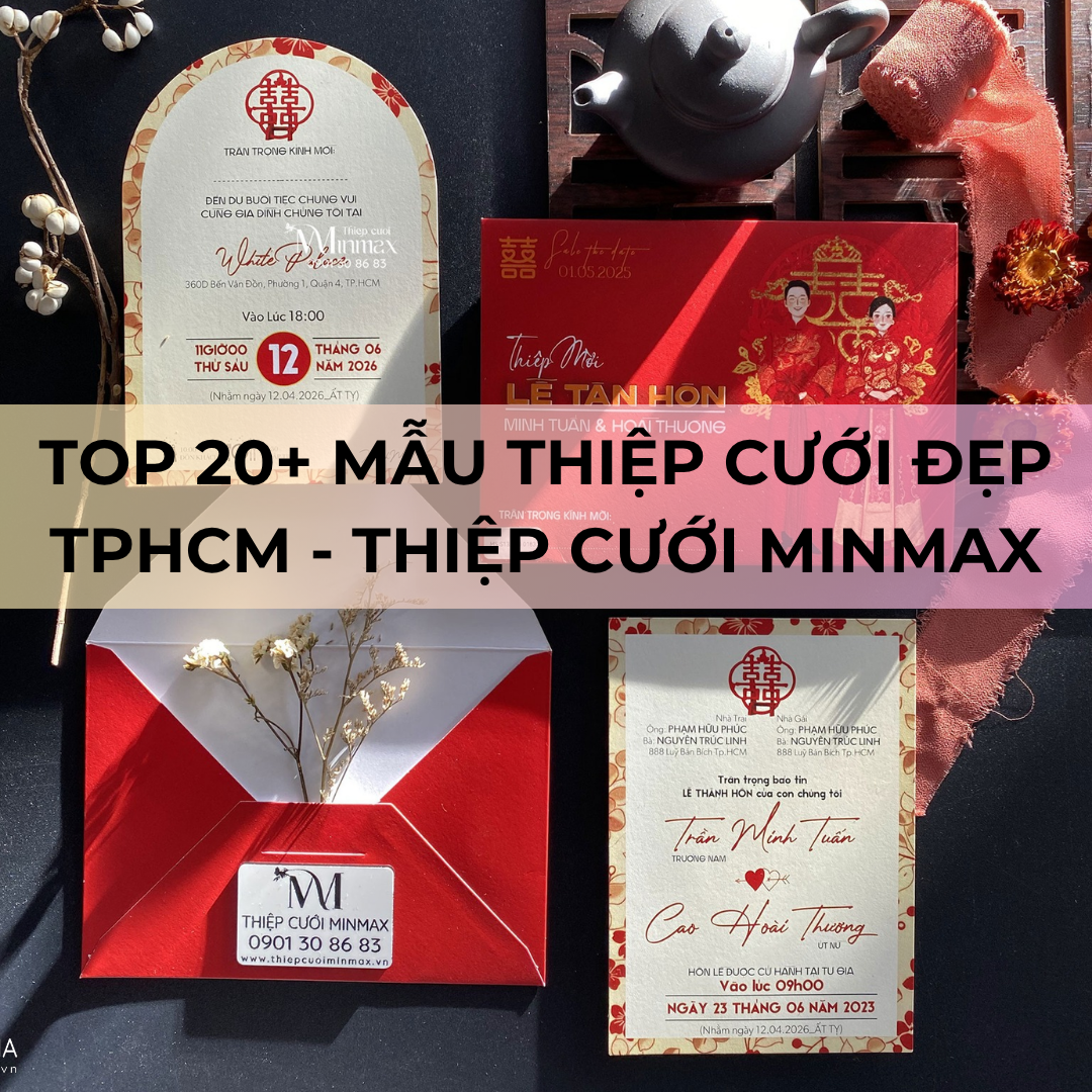 TOP 20+ Mẫu thiệp cưới đẹp TPHCM - Thiệp cưới MinMax