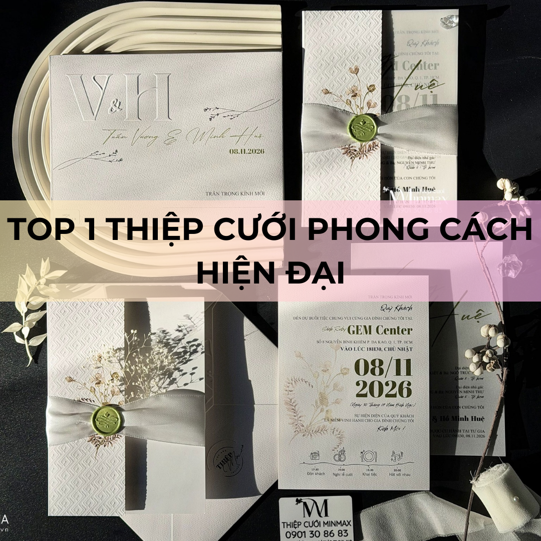TOP 1 Thiệp Cưới Phong Cách Hiện Đại