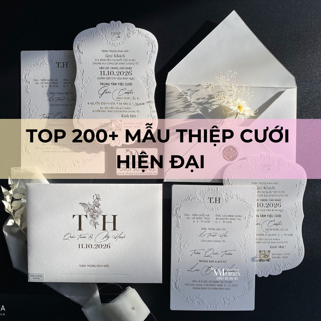 TOP 200+ Mẫu thiệp cưới Hiện Đại