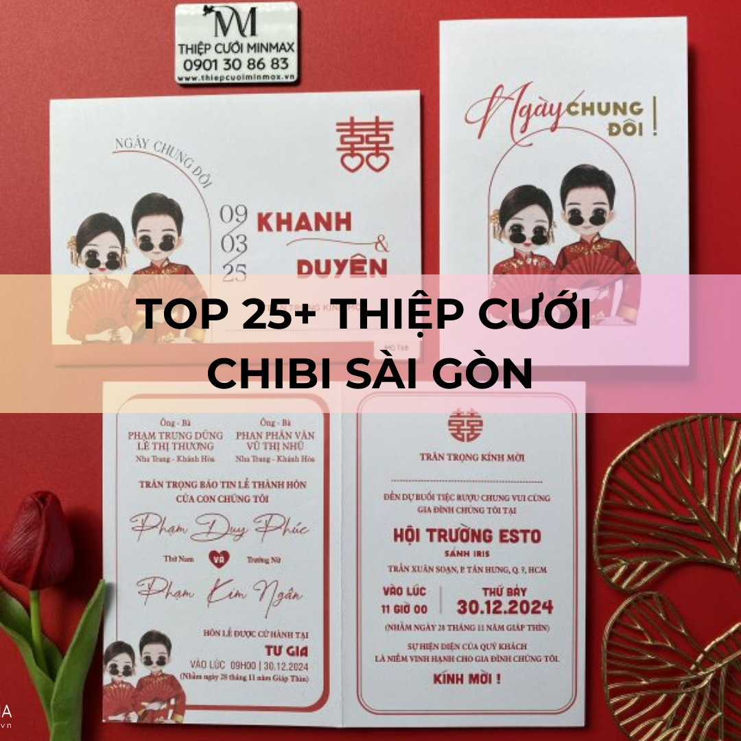 TOP 25+ Thiệp cưới Chibi Sài Gòn