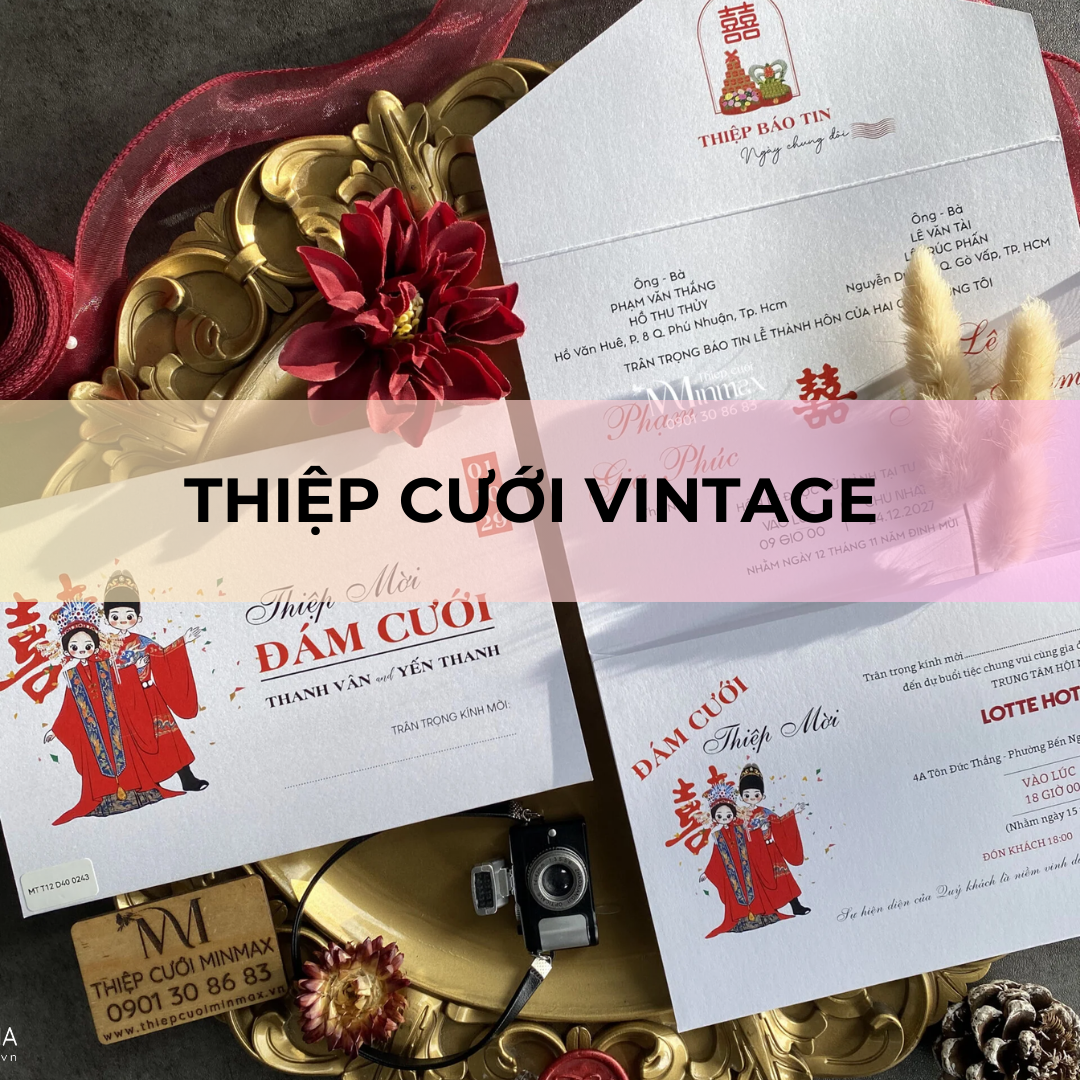 Thiệp Cưới Vintage