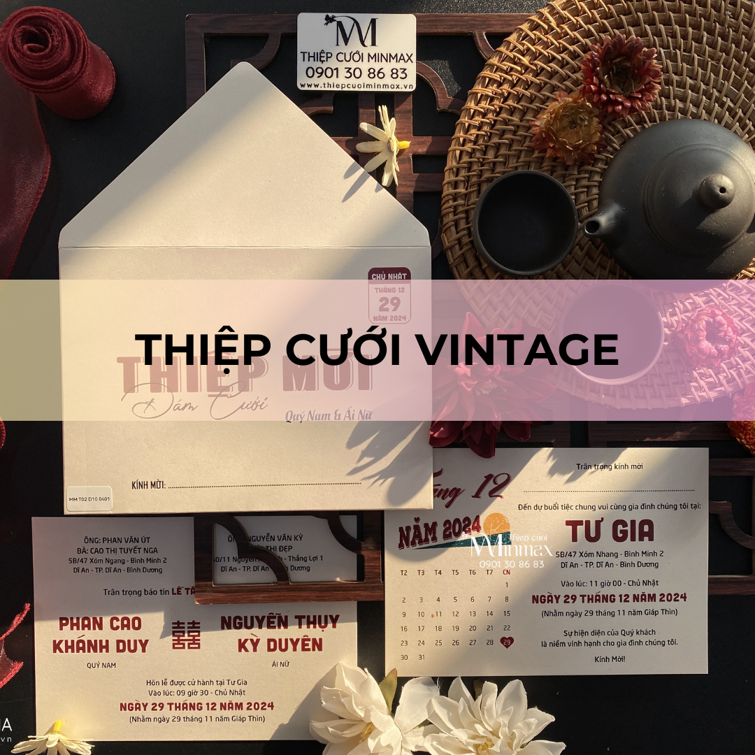 Thiệp cưới vintage