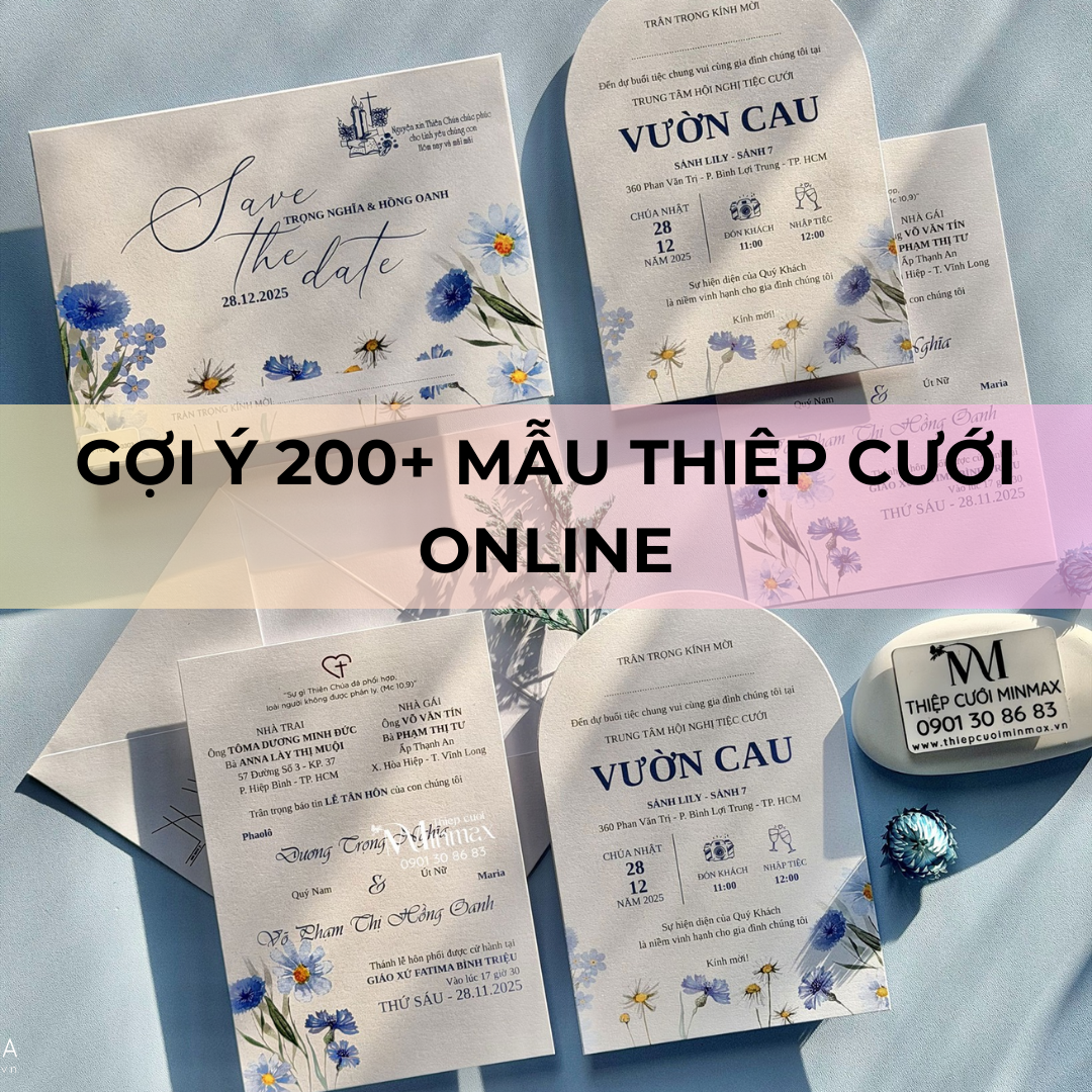Gợi ý 200+ Mẫu thiệp cưới online