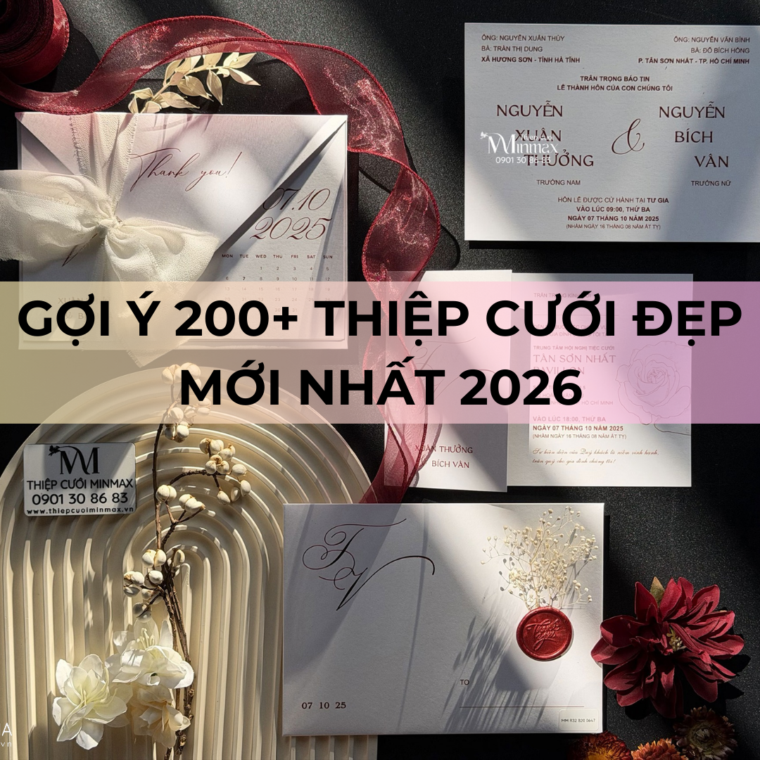 Gợi ý 200+ Thiệp cưới đẹp mới nhất 2026
