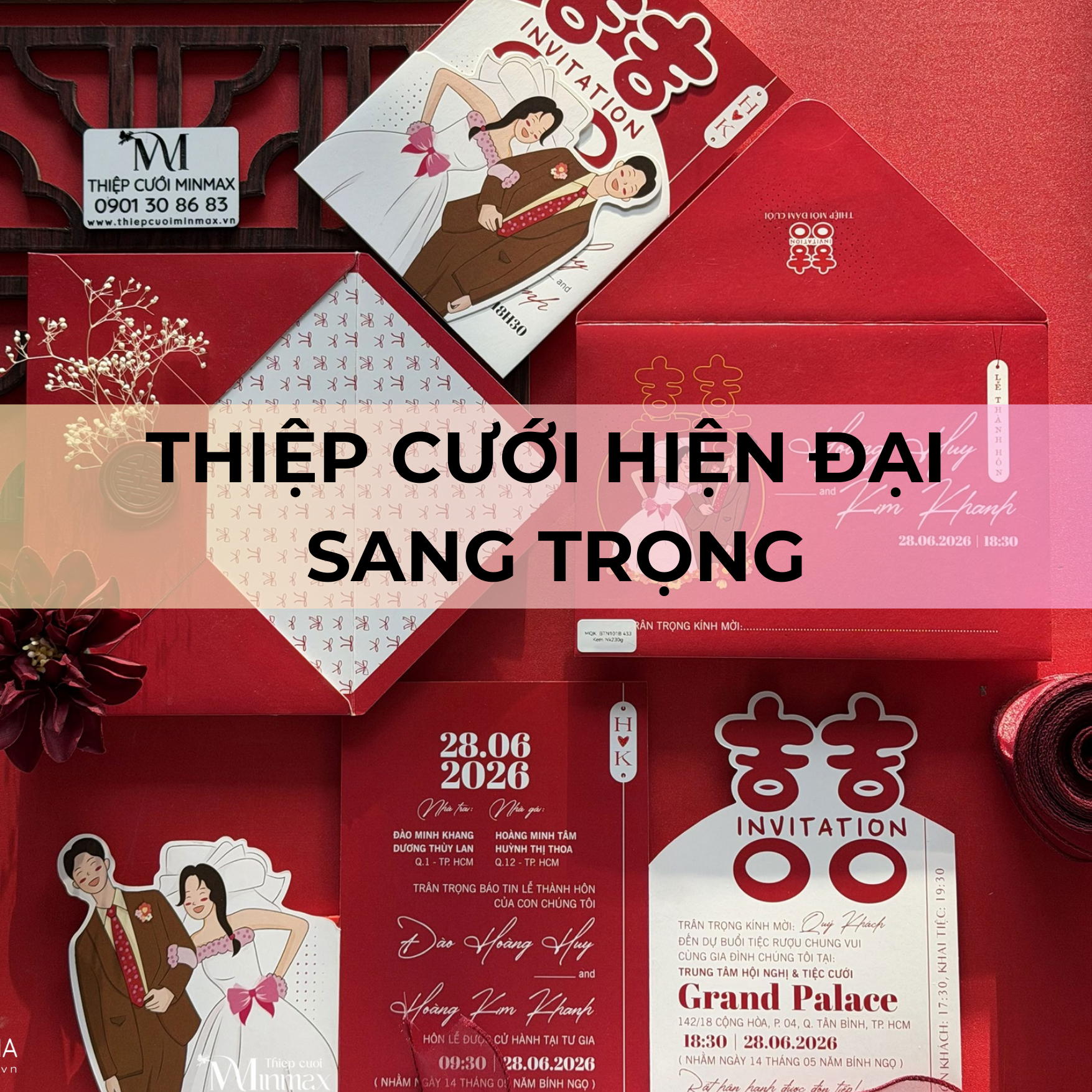 Thiệp Cưới Hiện Đại Sang Trọng