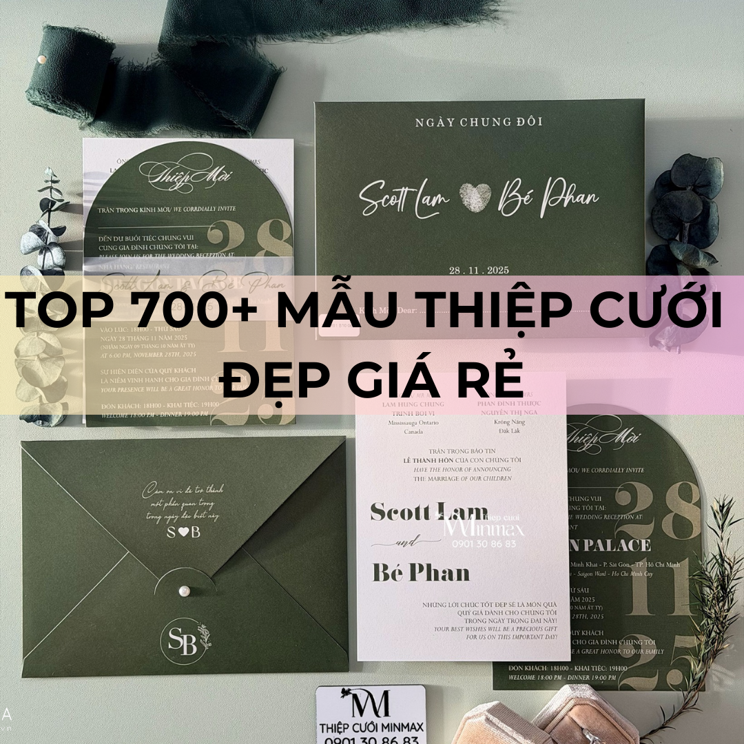 TOP 700+ Mẫu Thiệp cưới đẹp giá rẻ