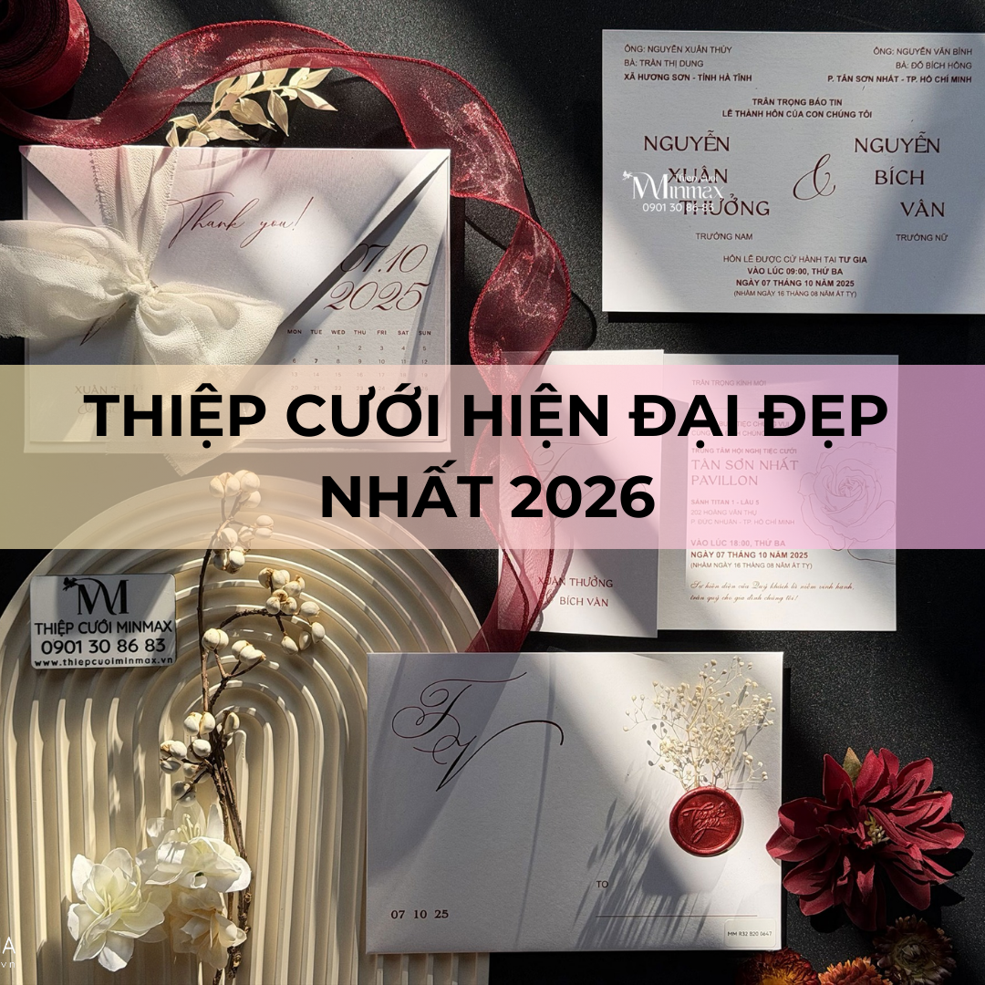 Thiệp Cưới Hiện Đại Đẹp Nhất 2026