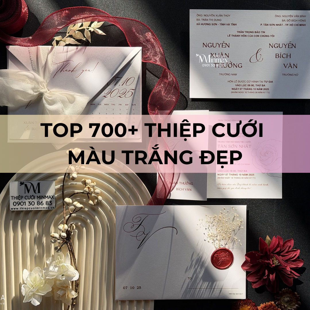 TOP 700+ Thiệp cưới màu trắng đẹp