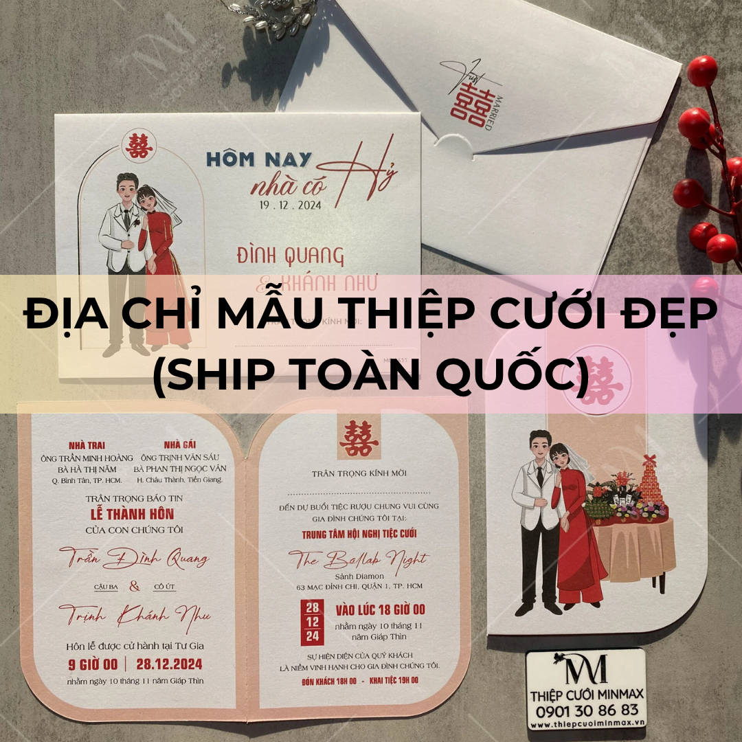 Địa chỉ Mẫu Thiệp cưới đẹp (Ship Toàn Quốc)