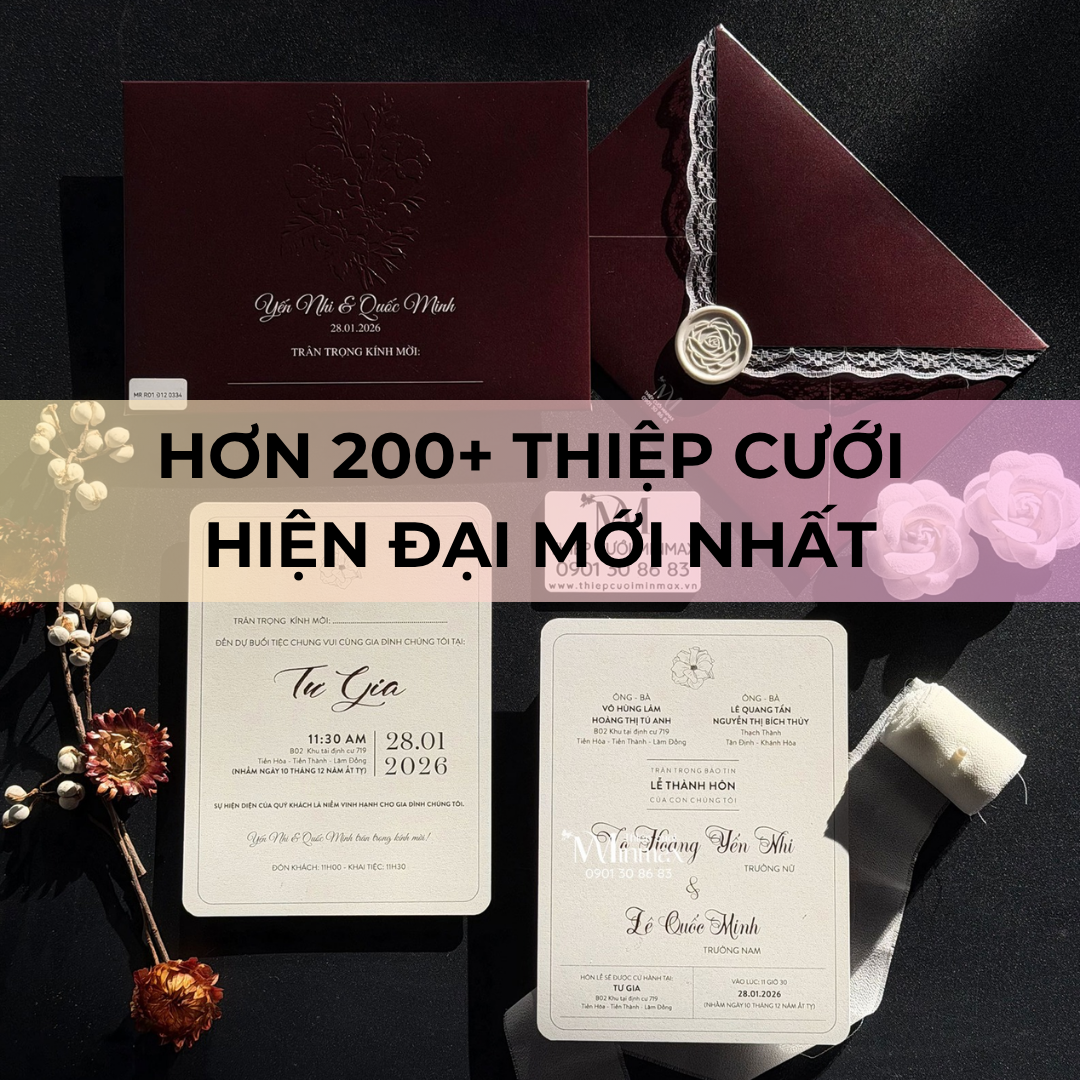 Hơn 200+ Thiệp Cưới Hiện Đại Mới Nhất