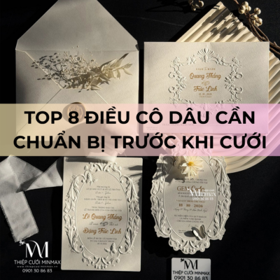 TOP 8 điều cô dâu cần chuẩn bị trước khi cưới