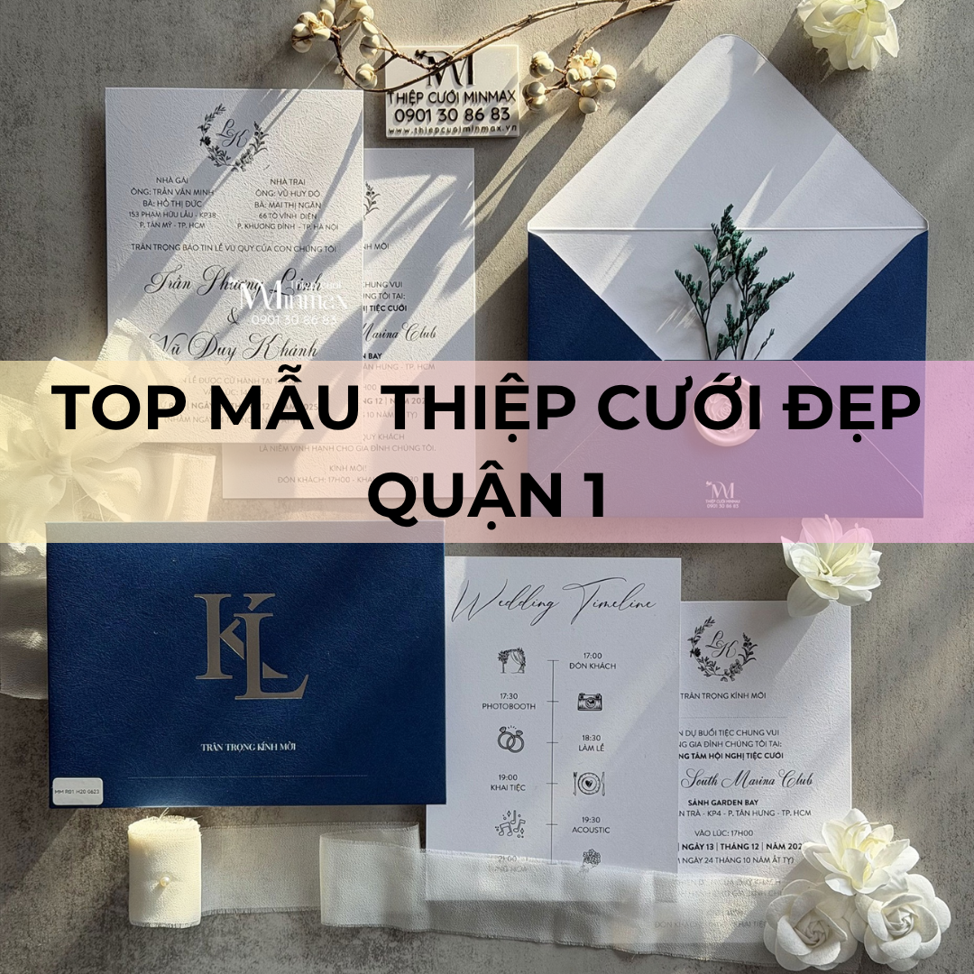 TOP Mẫu Thiệp cưới đẹp Quận 1