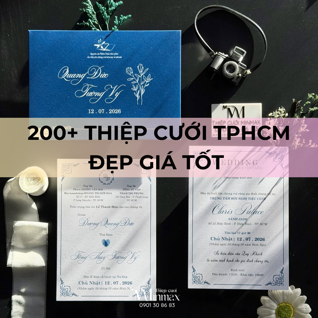 200+ Thiệp Cưới TPHCM Đẹp Giá Tốt