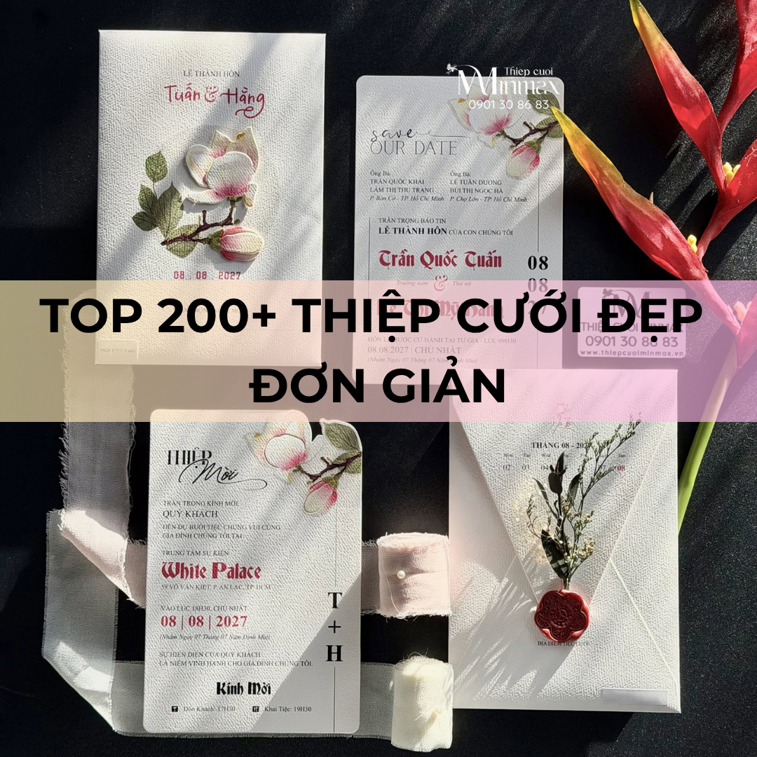 TOP 200+ Thiệp cưới đẹp đơn giản
