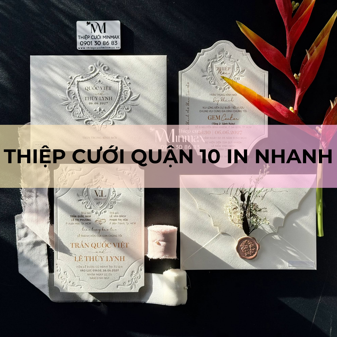 Thiệp cưới Quận 10 in nhanh